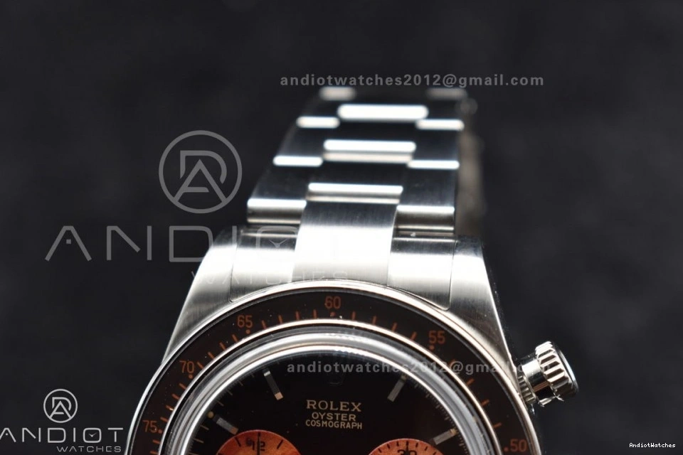 SS SS Daytona SmoothTexture Black 823 Edition Orange on Dial Best Bracelet A ADGF 1208